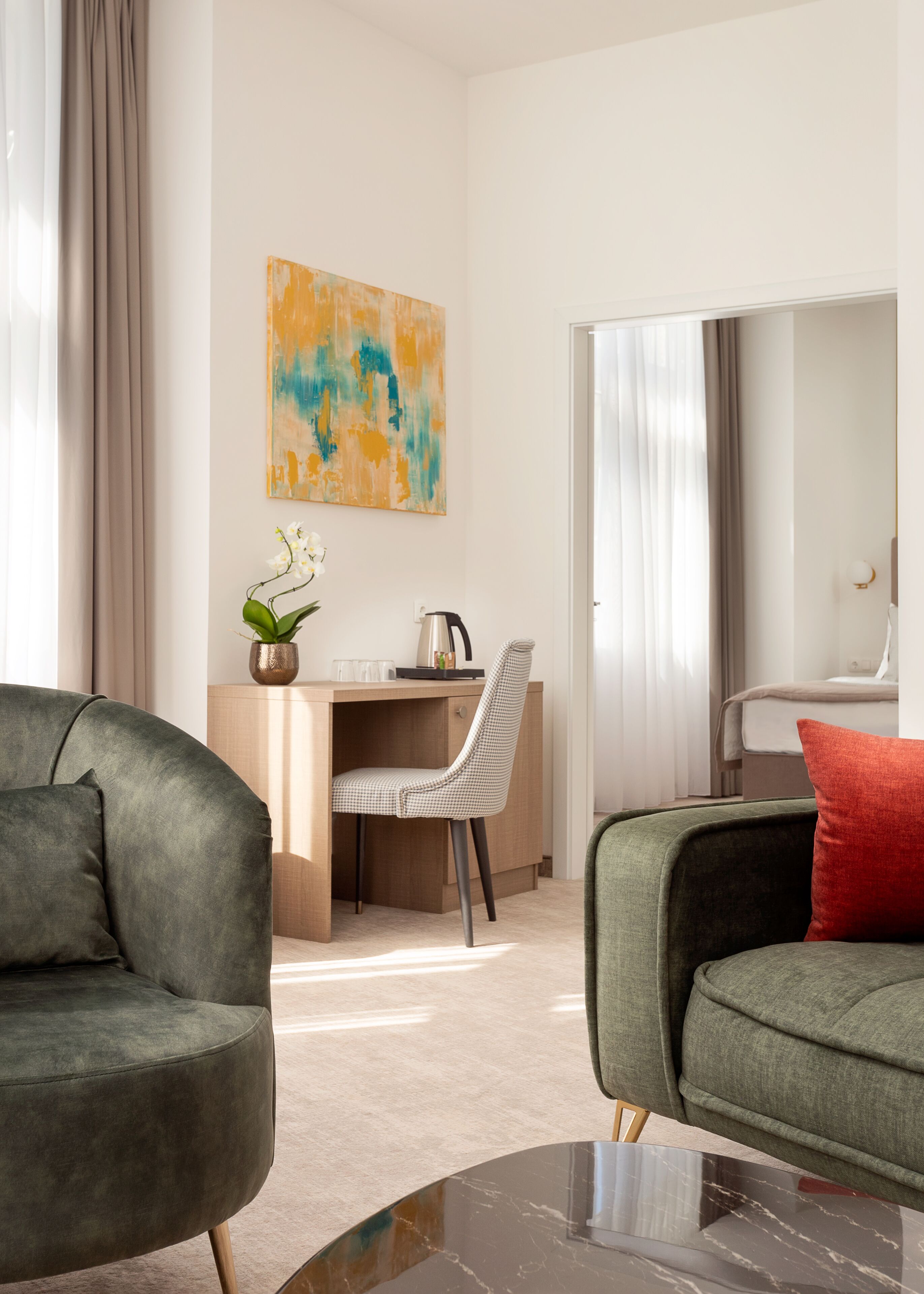 grand suite | minibar, in-room safe, desk, laptop workspace