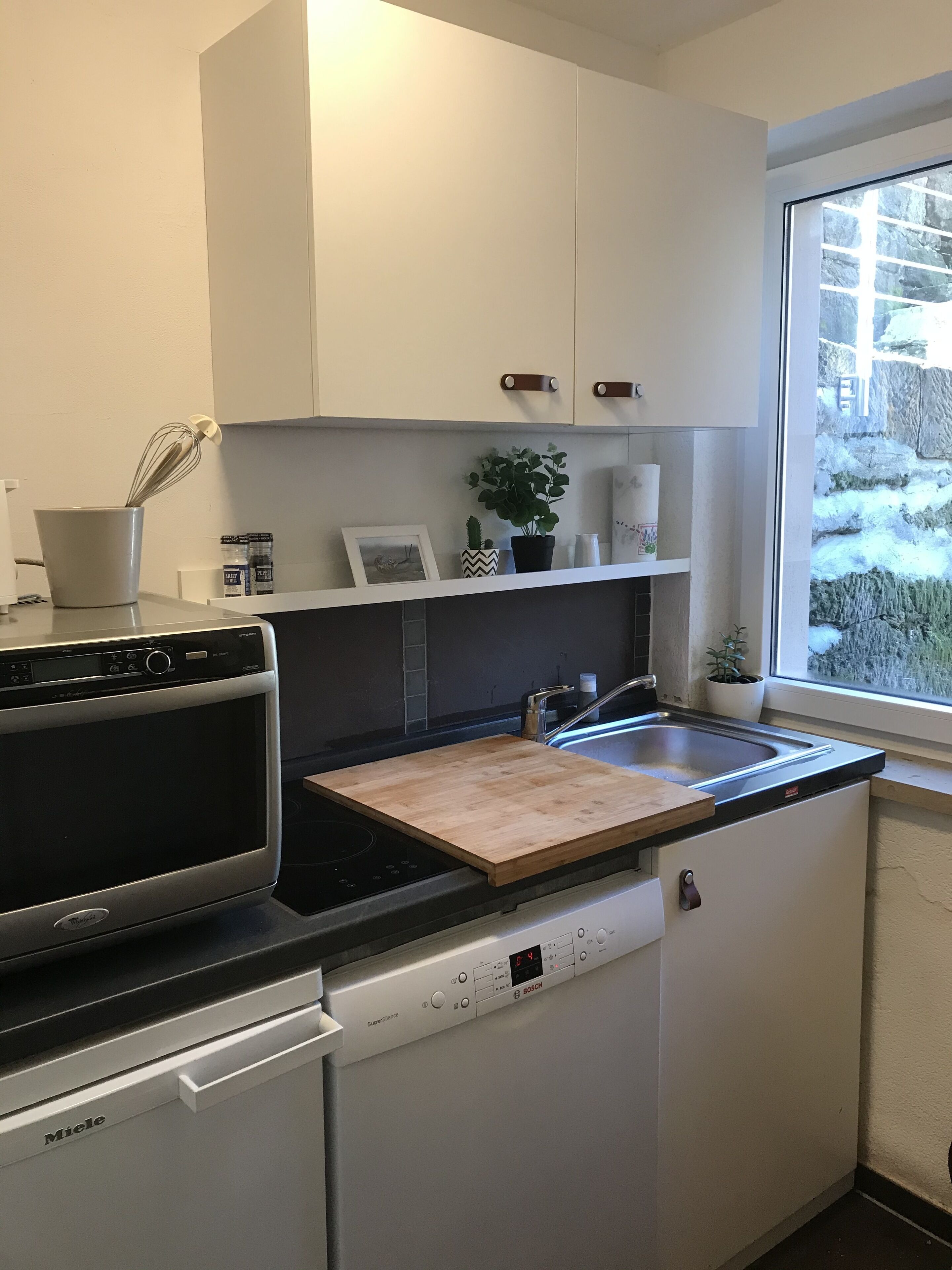 Fridge, microwave, stovetop, dishwasher