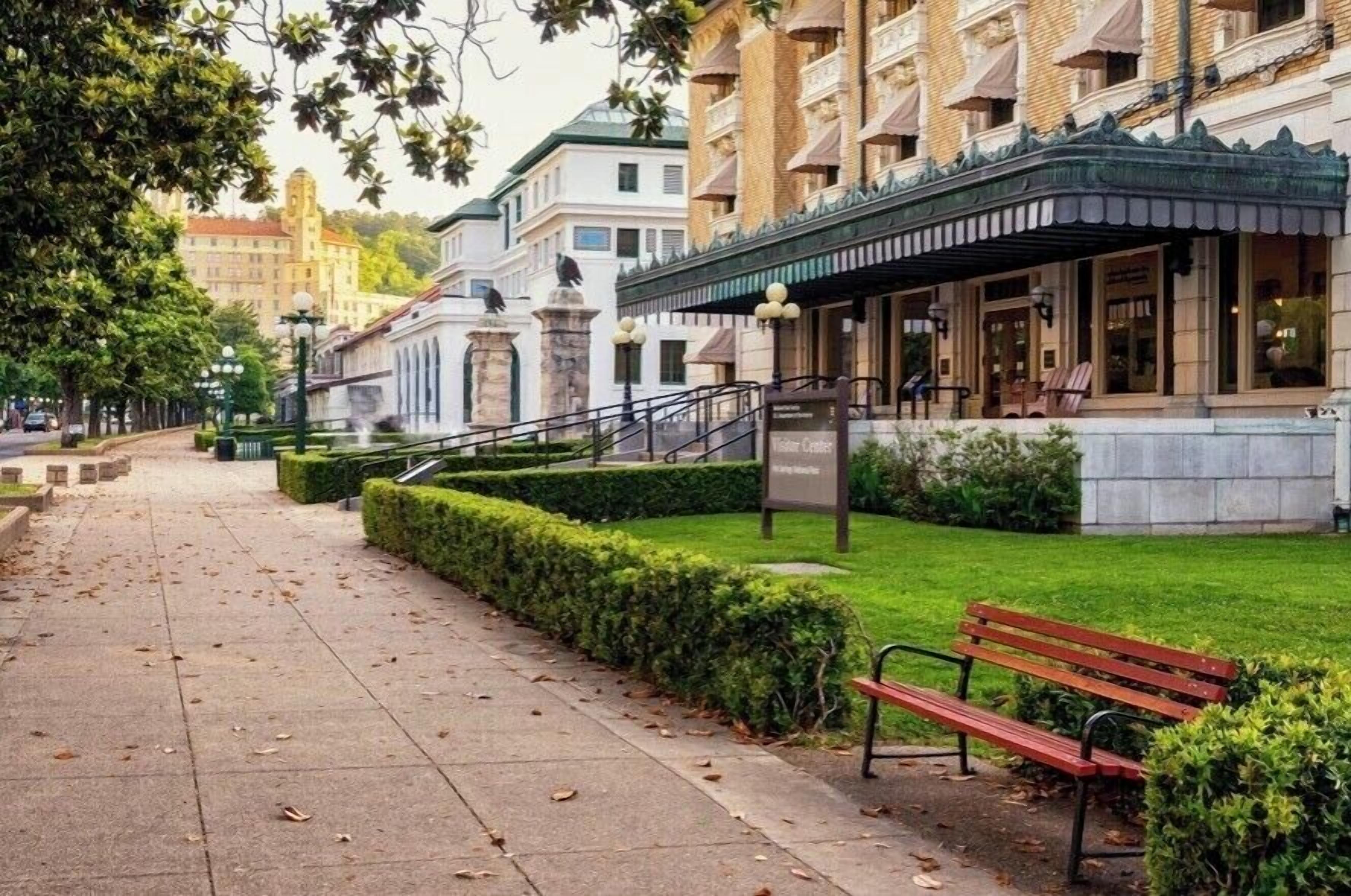 Bathhouse Row in historic downtown Hot Springs 