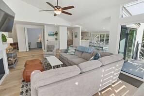 Condo, 2 Bedrooms | Living area | Smart TV - Beachfront Townhome in Solana Beach features Private Den SS166 by RedAwning (Solana Beach)