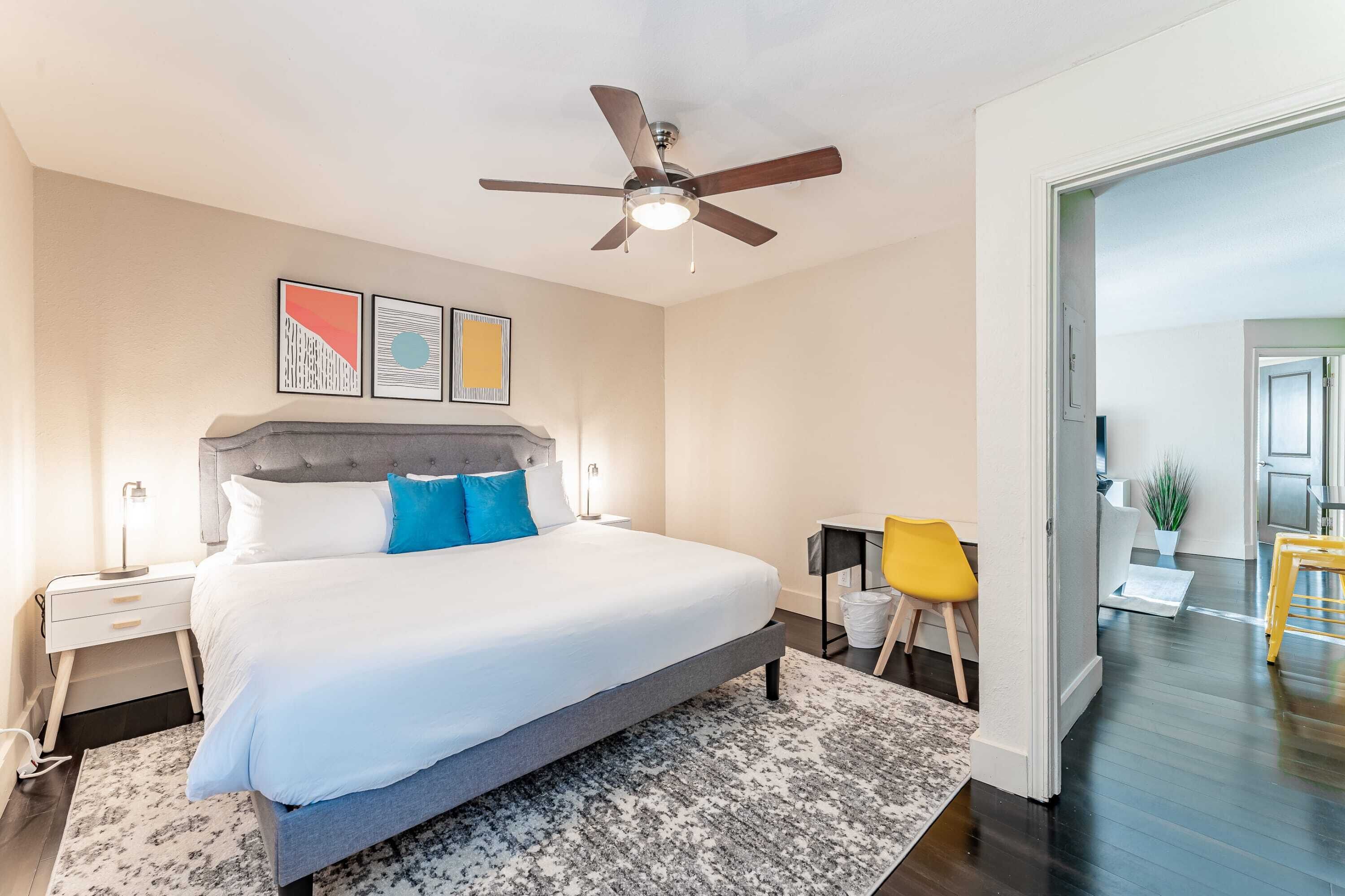 2 bedrooms, iron/ironing board, WiFi, bed sheets