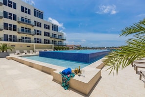 Outdoor pool, an infinity pool