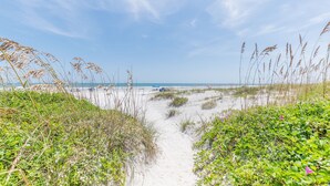 A beach path leading to the ocean with sand and vegetation on either side. - NEW LISTING!!! DIRECT OCEAN FRONT 1st FLOOR SEA PLACE CONDO!!! 2bd/2 bath (St. Augustine)
