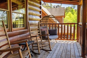 Premium-hytte - 3 soveværelser - boblebad - bjergudsigt | Balkon