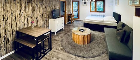1 室のベッドルーム、旅行用ベビーベッド、WiFi (無料)、ベッドシーツ