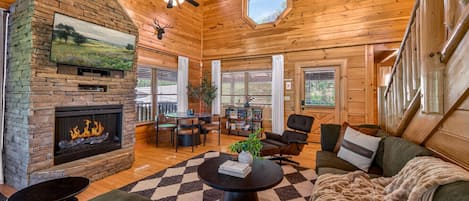 TV connectée, cheminée, Netflix, services de streaming