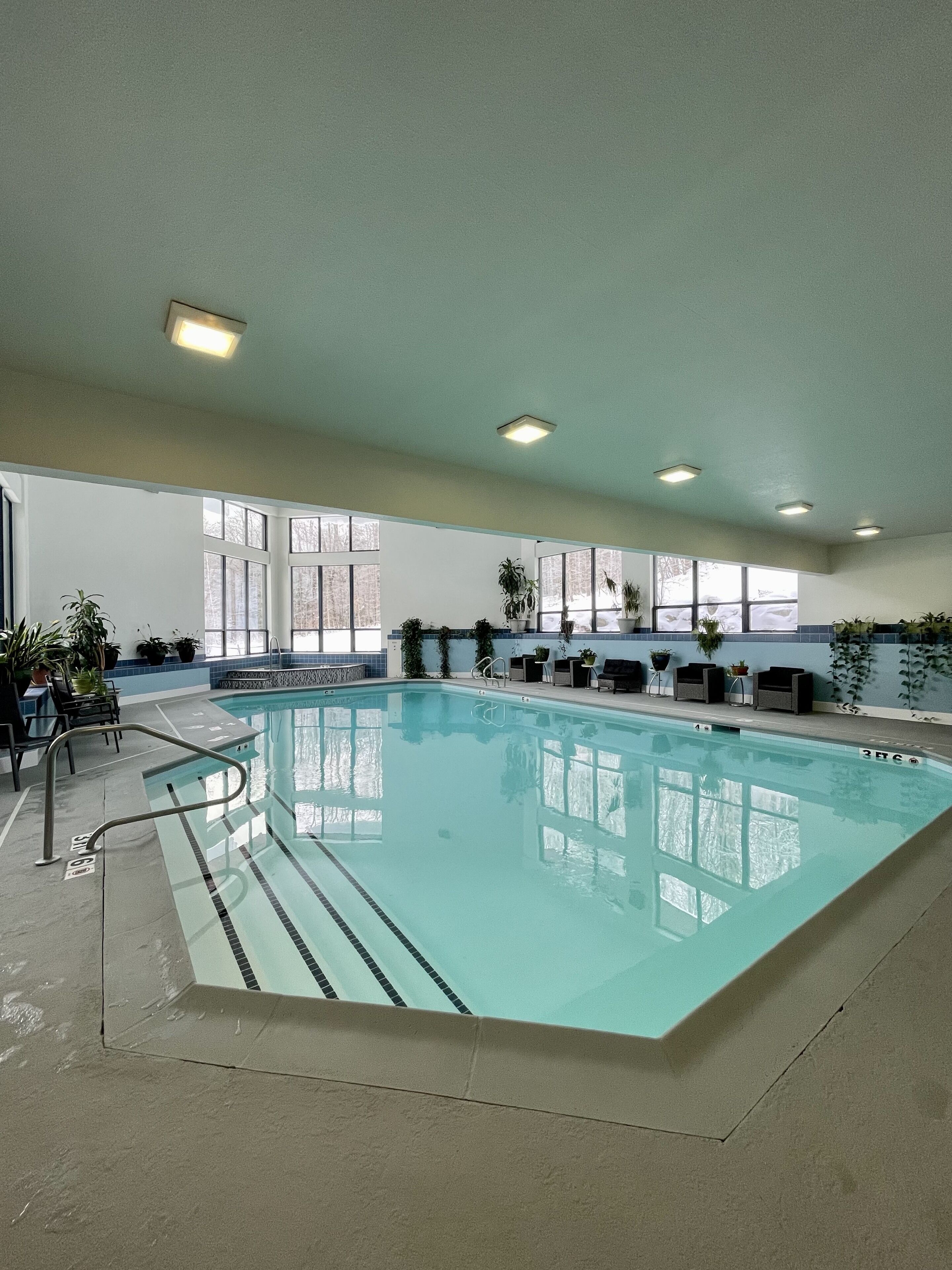 Indoor pool, a heated pool