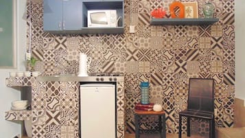 Habitación doble superior | Cocina privada | Frigobar, microondas, horno y plancha de cocina