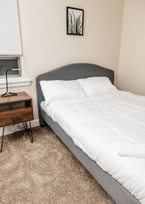 2 bedrooms, bed sheets