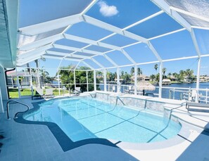 Outdoor pool, a heated pool