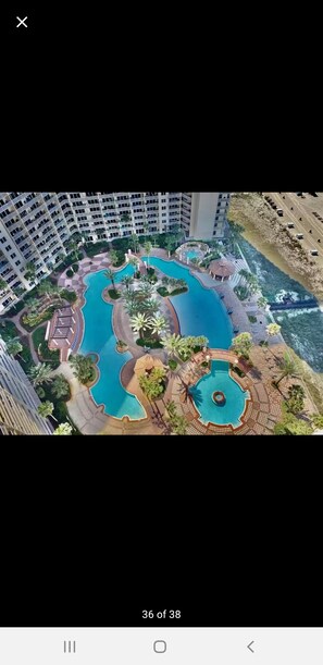 A heated pool
