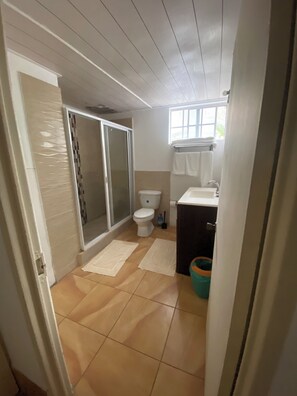 Dusche, Handtücher, Toilettenpapier