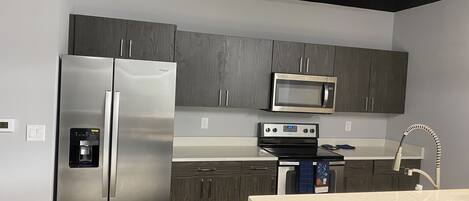 Fridge, microwave, dishwasher, ice maker