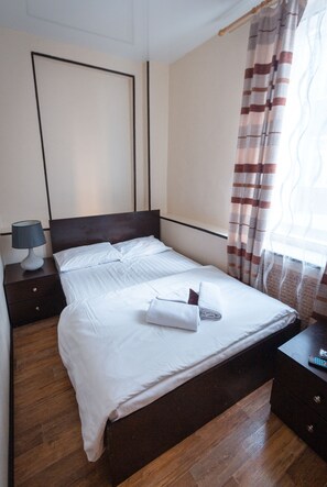 1 bedroom, blackout curtains, iron/ironing board, free WiFi