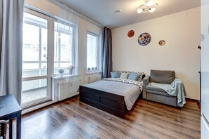Apartment | 1 Schlafzimmer, schallisolierte Zimmer, Bügeleisen/Bügelbrett