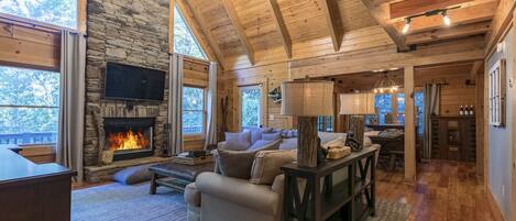 Téléviseur à écran plat, foyer, Netflix