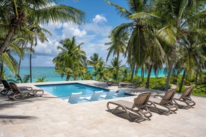 Pool - PRIVATE ESTATE ON PINK SAND BCH WITH PRIVATE POOL, WALK TO REST./BAR. (Governors Harbour)