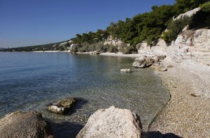 On the beach, beach towels