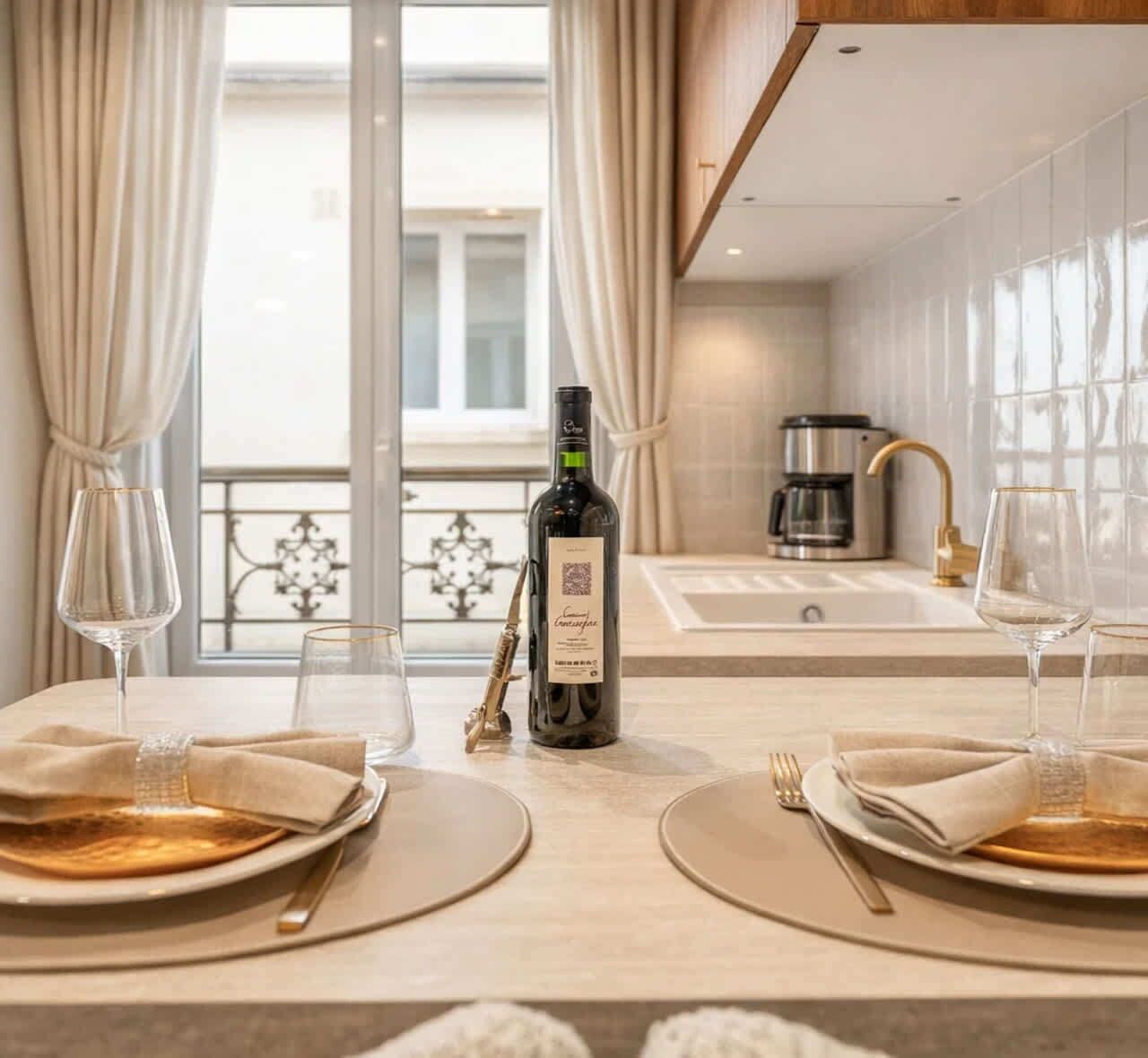 Refrigerador, microondas, parrilla de estufa y cafetera y tetera 