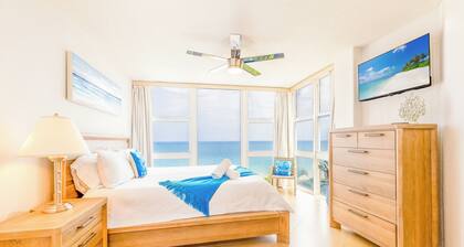 Stylish Beachfront Condo with Balcony & Ocean View