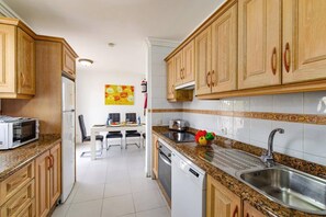 Microwave, dishwasher, coffee/tea maker