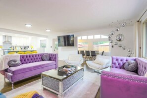 TV, fireplace, video games