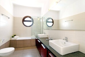 Hair dryer, towels