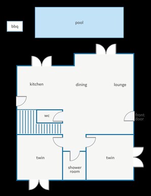 Floor plan - Villa Paleos Evergreen by Villa Plus (Ialysos)