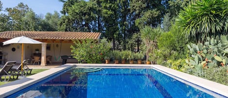 A heated pool