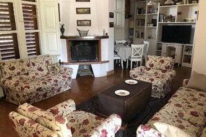 TV, fireplace, books - PACO'S HOUSE ON ETNA (Mascalucia)