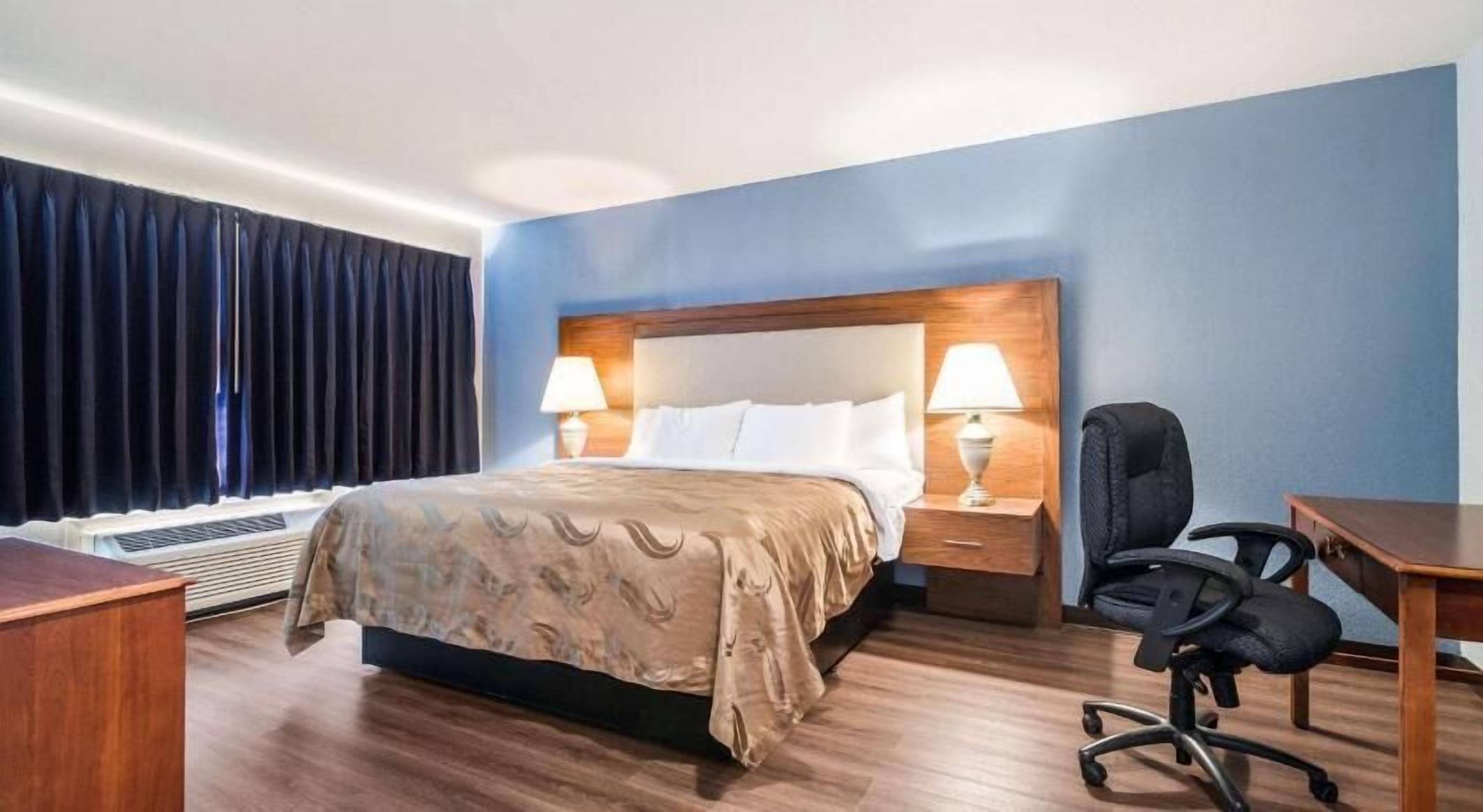 Couette en duvet d'oie, rideaux occultants, fer et planche à repasser
