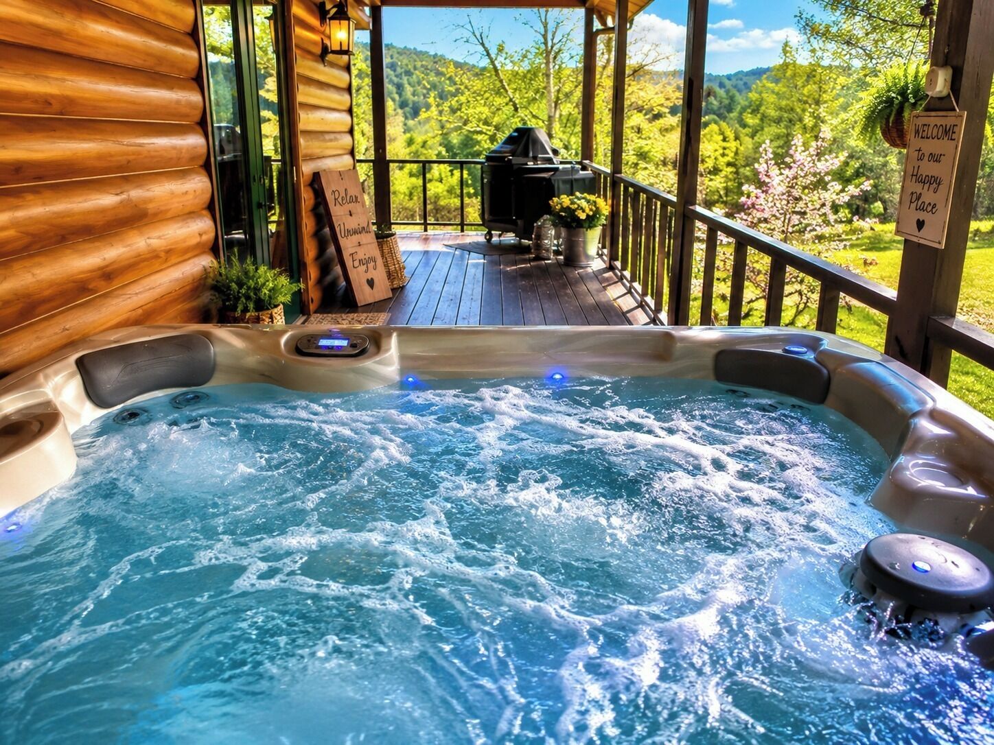 Outdoor spa tub