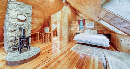 Secluded Cabin w/ Private Hot Tub, Pond, Fire Pit, Free WiFi, Close to Skiing