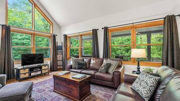 Smart TV, fireplace, DVD player, offices