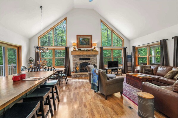 Smart TV, fireplace, DVD player, offices