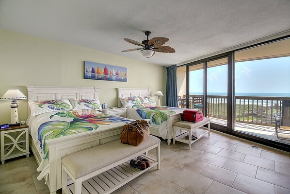 2 bedrooms, free WiFi, bed sheets - Coastal Calm | Split level condo with ocean views (Port Aransas)