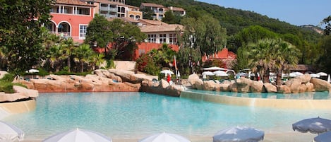 Outdoor pool, a heated pool