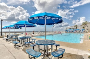 A heated pool