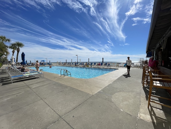 A heated pool