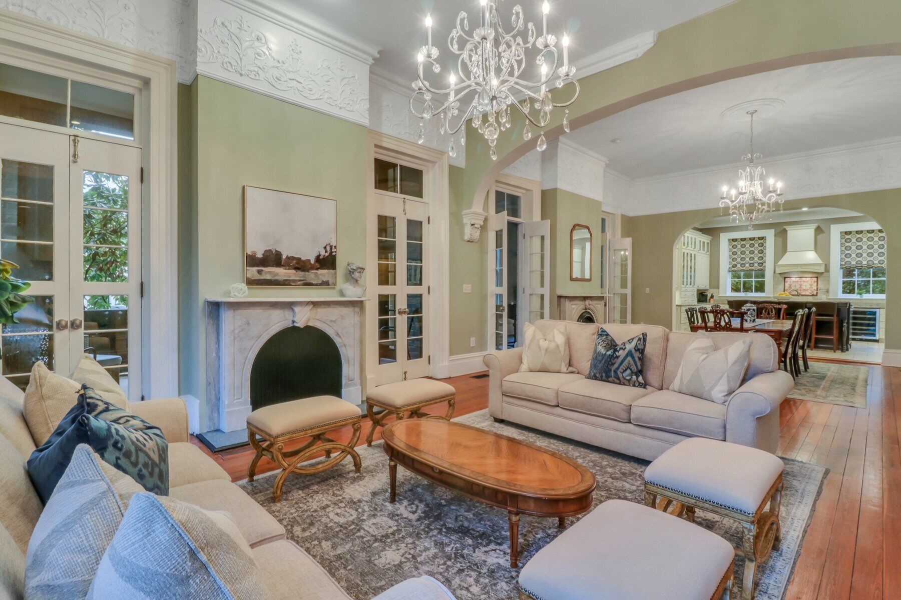 Grand 3-Story c.1871 Home with Chef's Kitchen & Parking by Lucky Savannah