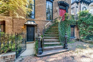 Exterior detail - Grand 3-Story c.1871 Home with Chef's Kitchen & Parking by Lucky Savannah (Savannah)