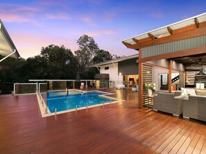 Outdoor pool, a heated pool