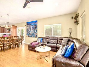 Smart TV, DVD player, books