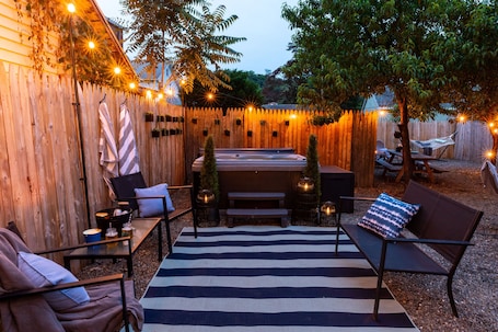 Terrace/patio. Dog-Friendly Hudson Valley Escape with Hot Tub & Jacuzzi