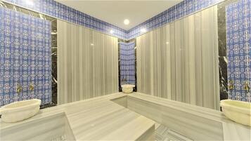 Tyrkisk bad/hammam, kropsbehandlinger, hydroterapi, aromaterapi