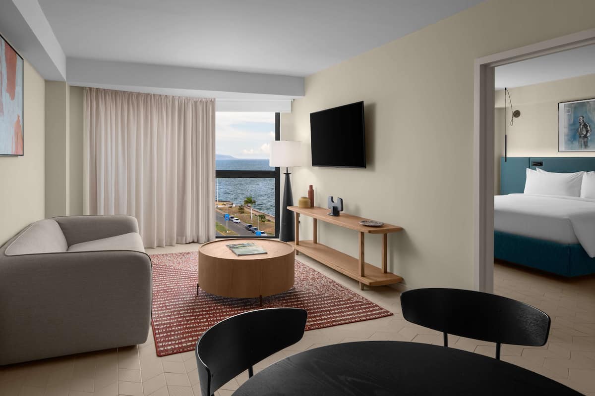 suite, 1 bedroom, ocean view | living area | 50-inch led tv with cable channels