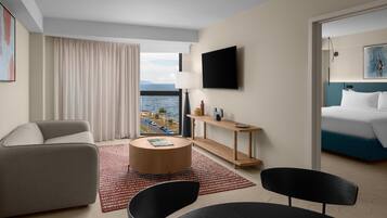 Suite, 1 Bedroom, Ocean View | Living area | 50-inch LED TV with cable channels