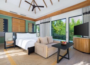 Minibar, in-room safe, individually decorated, individually furnished - Hilton Maldives Amingiri Resort & Spa (Amingiri)