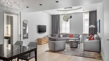 Deluxe-Apartment, 2 Schlafzimmer | Hochwertige Bettwaren, Zimmersafe, Verdunkelungsvorhänge