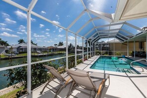 A heated pool